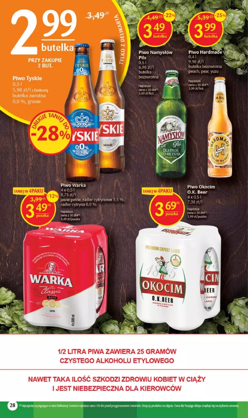 Gazetka promocyjna Delikatesy Centrum - Gazetka DC18 - ważna 11.05 do 17.05.2023 - strona 28 - produkty: Gra, Namysłów, Piec, Piwa, Piwo, Radler, Rum, Tera, Tyskie