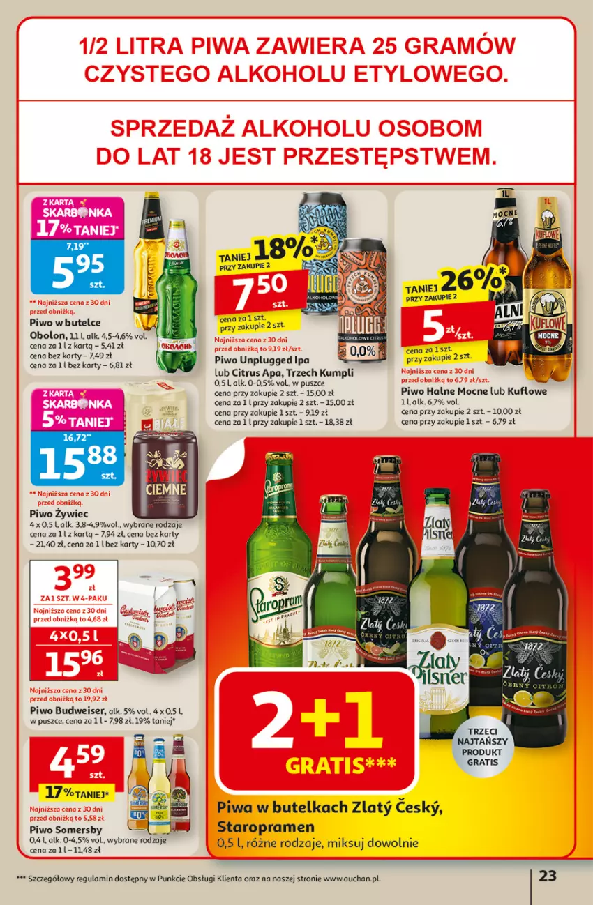 Gazetka promocyjna Auchan - Odlotowe ceny na start szkoły Hipermarket - ważna 04.09 do 10.09.2025 - strona 23 - produkty: Gra, Piwa, Piwo, Ser, Somersby