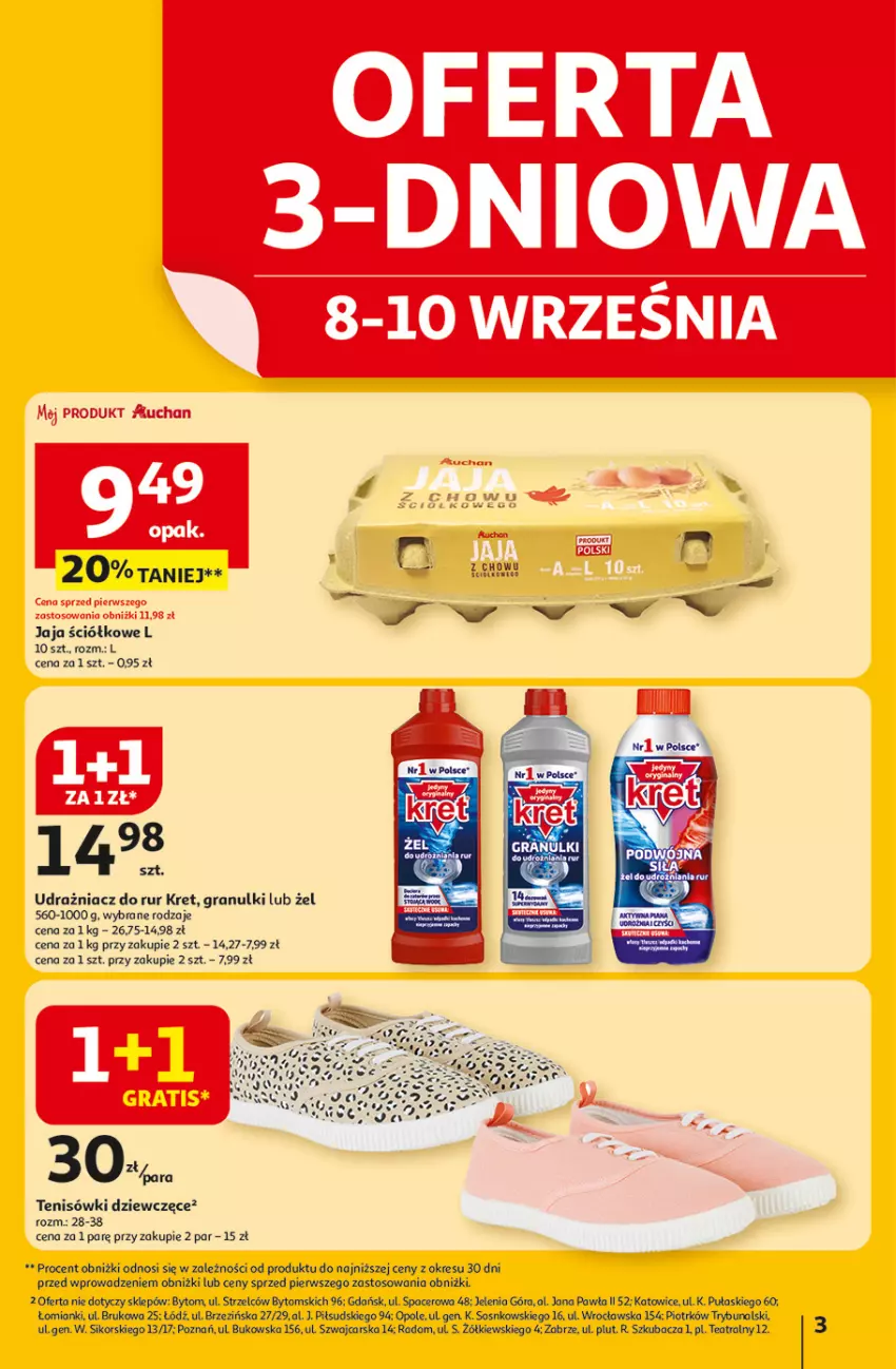 Gazetka promocyjna Auchan - Odlotowe ceny na start szkoły Hipermarket - ważna 04.09 do 10.09.2025 - strona 3 - produkty: Acer, Cars, Gra, Jaja, Kret, Sos, Tenisówki