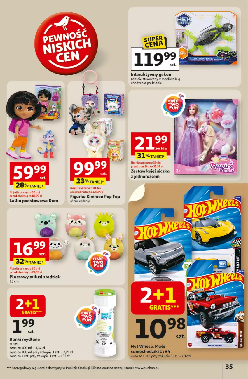 Gazetka promocyjna Auchan - Odlotowe ceny na start szkoły Hipermarket - ważna 04.09 do 10.09.2025 - strona 34 - produkty: Chodzik, Gra, Hot Wheels, Lalka, Samochodziki, Tera, Top