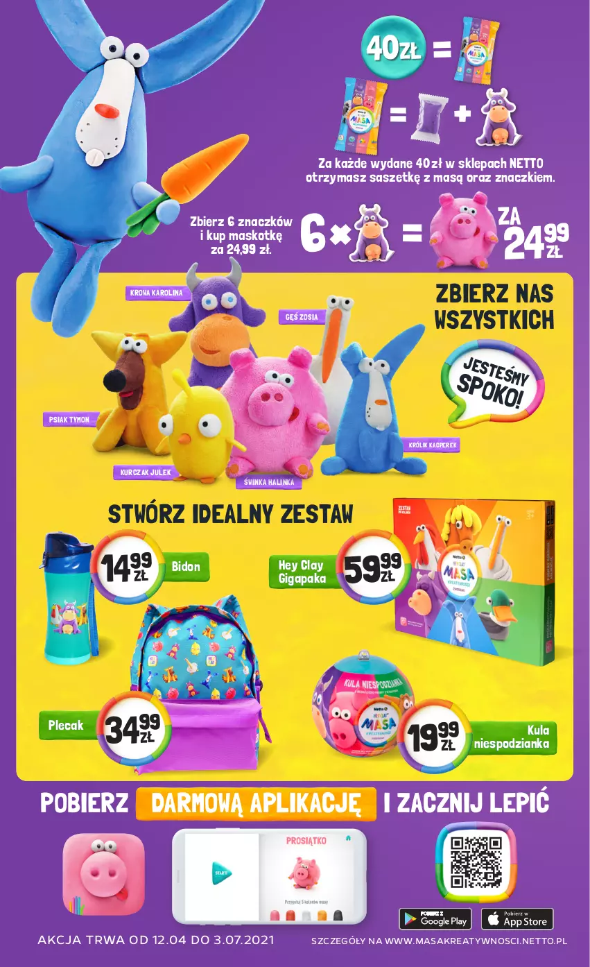 Gazetka promocyjna Netto - ważna 12.04 do 17.04.2021 - strona 4 - produkty: Hey Clay, Inka, Królik, Kurczak, Plecak