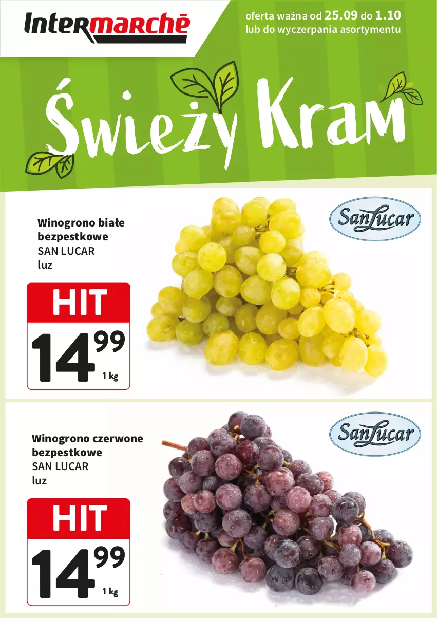 Gazetka promocyjna Intermarche - Świeży Hit - ważna 25.09 do 01.10.2025 - strona 1 - produkty: Wino