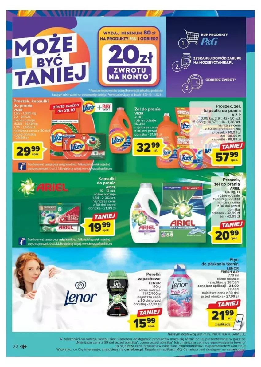 Gazetka promocyjna Carrefour - ważna 24.10 do 04.11.2023 - strona 15 - produkty: Dzieci, Fa, Kapsułki do prania, Lenor, Vizir
