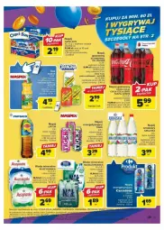 Gazetka promocyjna Carrefour - Gazetka - ważna od 04.11 do 04.11.2023 - strona 7 - produkty: Nałęczowianka, Mus, Gin, Kosz, Coca-Cola, Tiger, Schweppes, Lipton, Muszynianka, Napój gazowany, Fanta, Woda mineralna, Woda, Sprite, Napój, LG, Fa