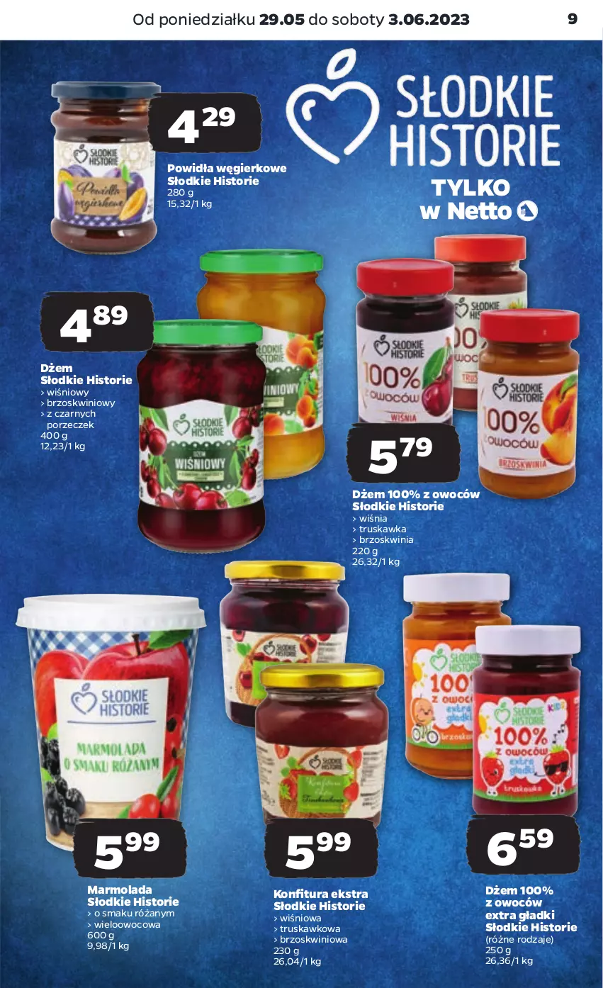 Gazetka promocyjna Netto - Artykuły spożywcze - ważna 29.05 do 03.06.2023 - strona 9 - produkty: Dżem, Konfitura, Marmolada, Mola, Por, Róża