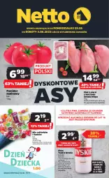 Gazetka promocyjna Netto - Artykuły spożywcze - Gazetka - ważna od 03.06 do 03.06.2023 - strona 1 - produkty: Piwa, Piwo, Kurczak, Gra, Cukier, Kawa mielona, Kawa, Tyskie, Siatka, Pomidor malinowy