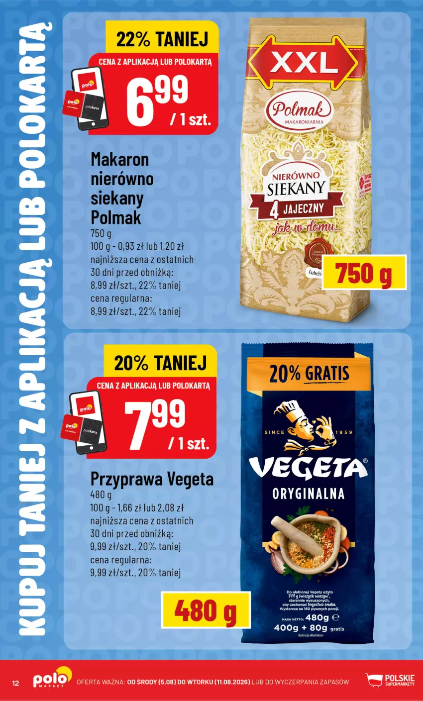 Gazetka promocyjna PoloMarket - Katalog Kupuj taniej z POLOappką - ważna 05.08 do 11.08.2026 - strona 12 - produkty: Aronia, Gin, Gra, Makaron, Olma, Por, Vegeta