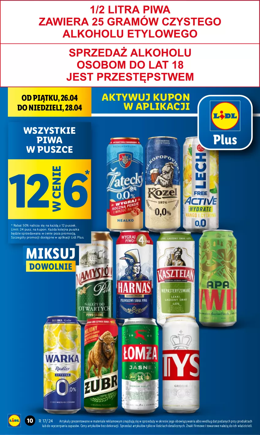 Gazetka promocyjna Lidl - GAZETKA - ważna 25.04 do 28.04.2024 - strona 10 - produkty: Olej, Piwa