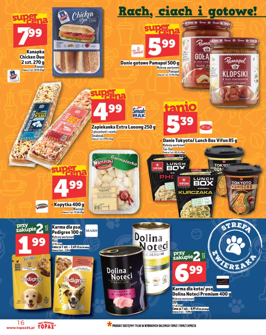 Gazetka promocyjna Topaz - Gazetka - ważna 20.03 do 26.03.2025 - strona 16 - produkty: Danie gotowe, Kopytka, Lunch box, Piec, Pieczarka, Top, Zapiekanka