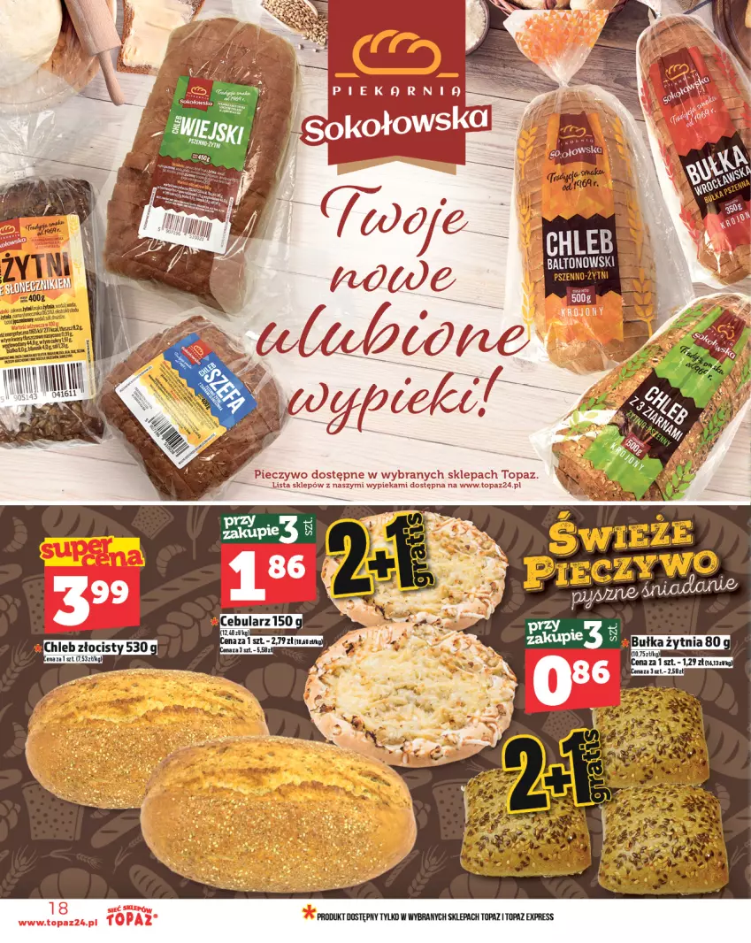 Gazetka promocyjna Topaz - Gazetka - ważna 20.03 do 26.03.2025 - strona 18 - produkty: Chleb, Fa, Piec, Pieczywo, Top