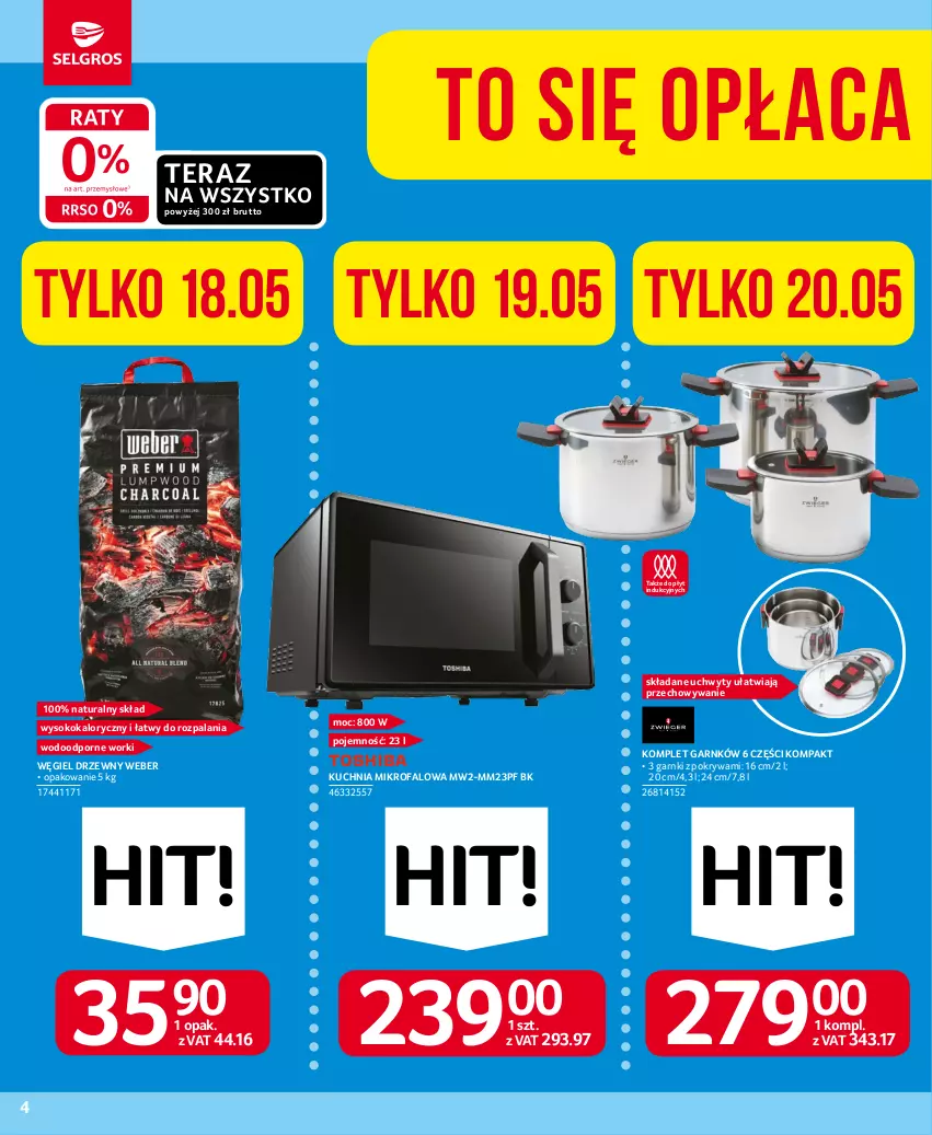 Gazetka promocyjna Selgros - Oferta przemysłowa - ważna 18.05 do 31.05.2023 - strona 4 - produkty: Fa, Kuchnia, Pokrywa, Por, Sok, Tera, Uchwyty, Węgiel drzewny