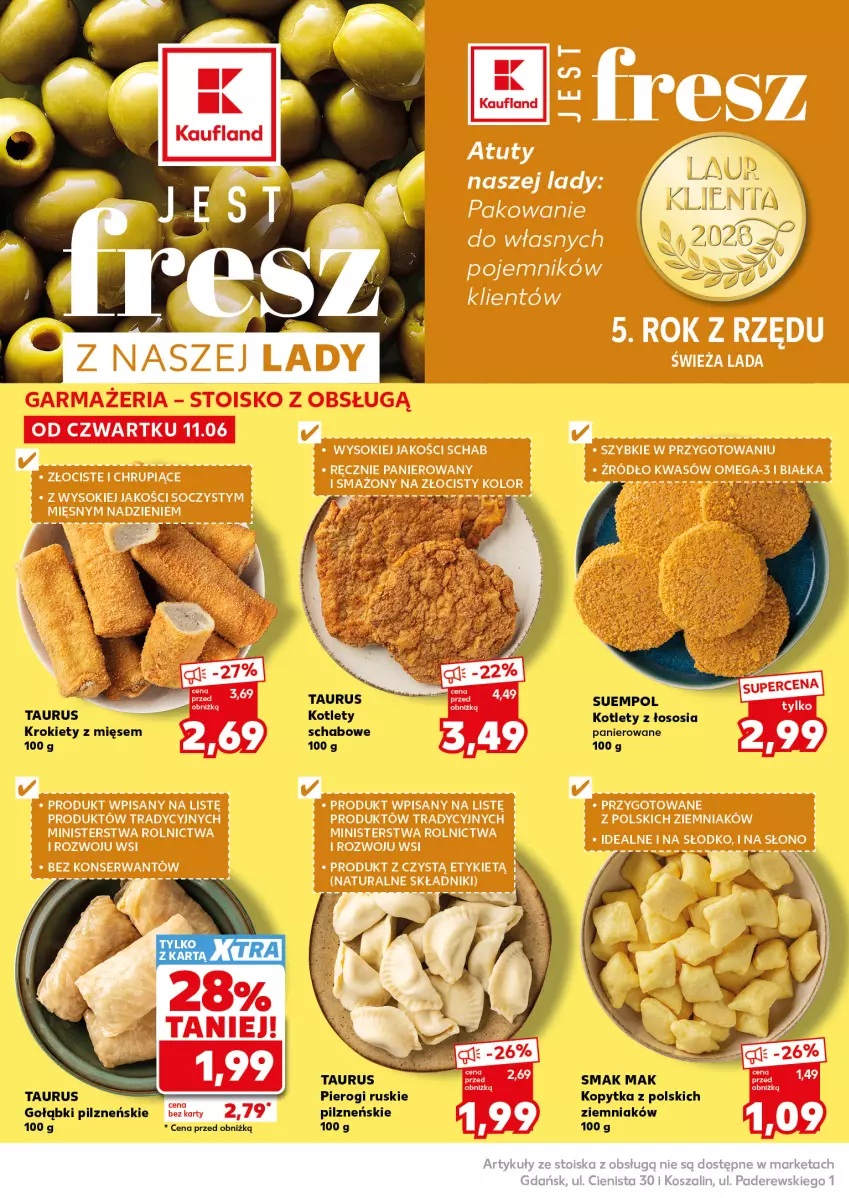 Gazetka promocyjna Kaufland - Mocny Start - ważna 15.06 do 17.06.2026 - strona 14 - produkty: Kopytka, Kotlet, Pierogi, Pojemnik, Pur, Sok, Sos, Suempol