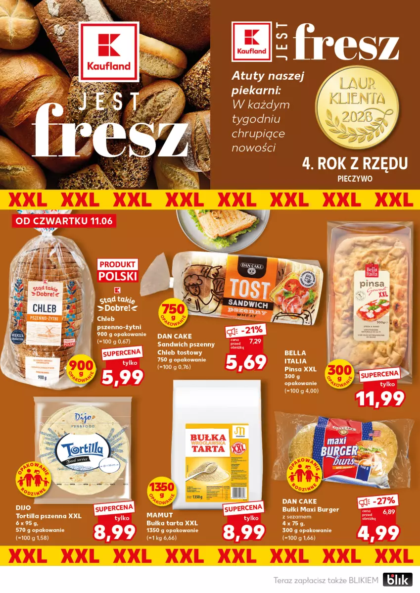Gazetka promocyjna Kaufland - Mocny Start - ważna 15.06 do 17.06.2026 - strona 16 - produkty: Bell, Bella, Bułka, Bułka tarta, Burger, Chleb, Dan Cake, Piec, Pieczywo, Tarta