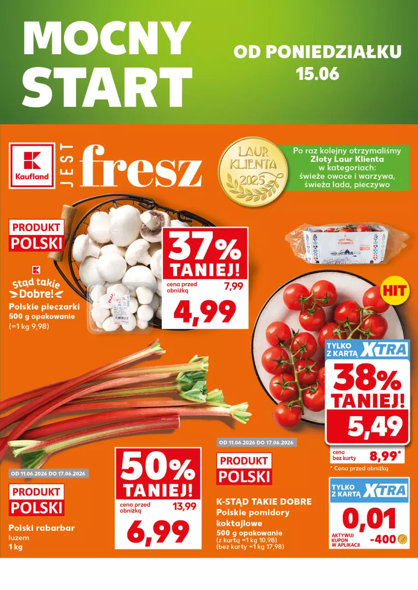 Gazetka promocyjna Kaufland - Mocny Start - ważna 15.06 do 17.06.2026 - strona 2 - produkty: Laur, Olej, Owoce, Piec, Pieczywo, Warzywa