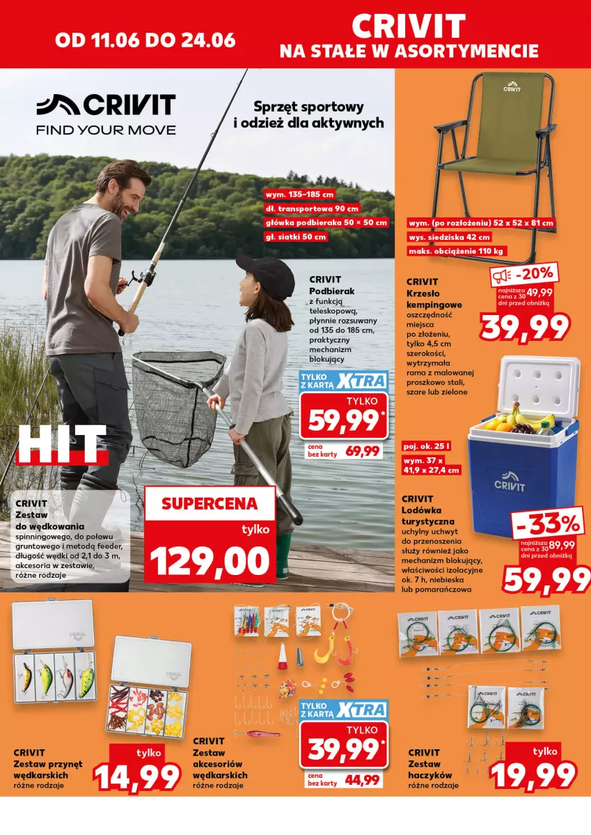 Gazetka promocyjna Kaufland - Mocny Start - ważna 15.06 do 17.06.2026 - strona 28 - produkty: Grunt, Haczyk, Krzesło, Lodówka, Por, Rama, Sport, Teleskop