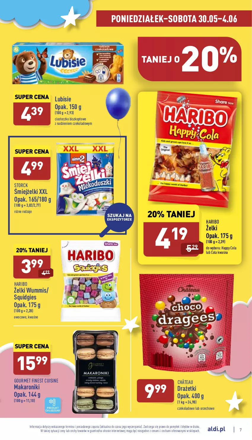 Gazetka promocyjna Aldi - Katalog spożywczy - ważna 30.05 do 04.06.2022 - strona 7 - produkty: Haribo, Lubisie, Makaron