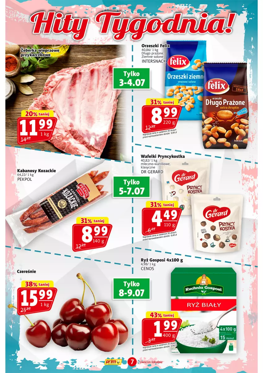 Gazetka promocyjna Prim Market - ważna 03.07 do 09.07.2025 - strona 7 - produkty: Dr Gerard, Kabanos, Orzeszki, Pekpol, Ryż