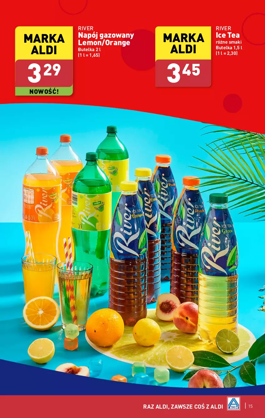 Gazetka promocyjna Aldi - Pełna oferta - ważna 19.08 do 25.08.2024 - strona 15 - produkty: Ice tea, Napój, Napój gazowany