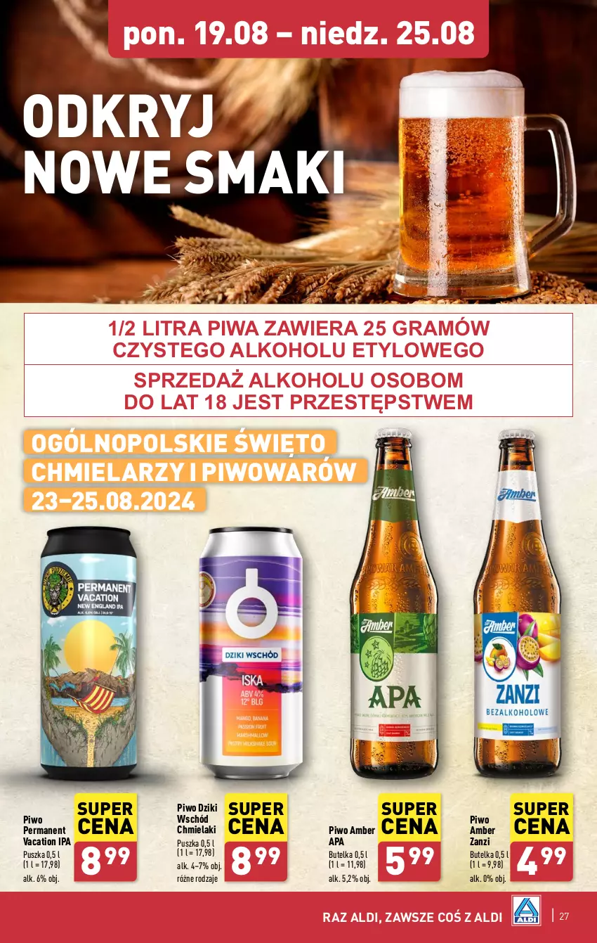 Gazetka promocyjna Aldi - Pełna oferta - ważna 19.08 do 25.08.2024 - strona 27 - produkty: Gra, Piwa, Piwo