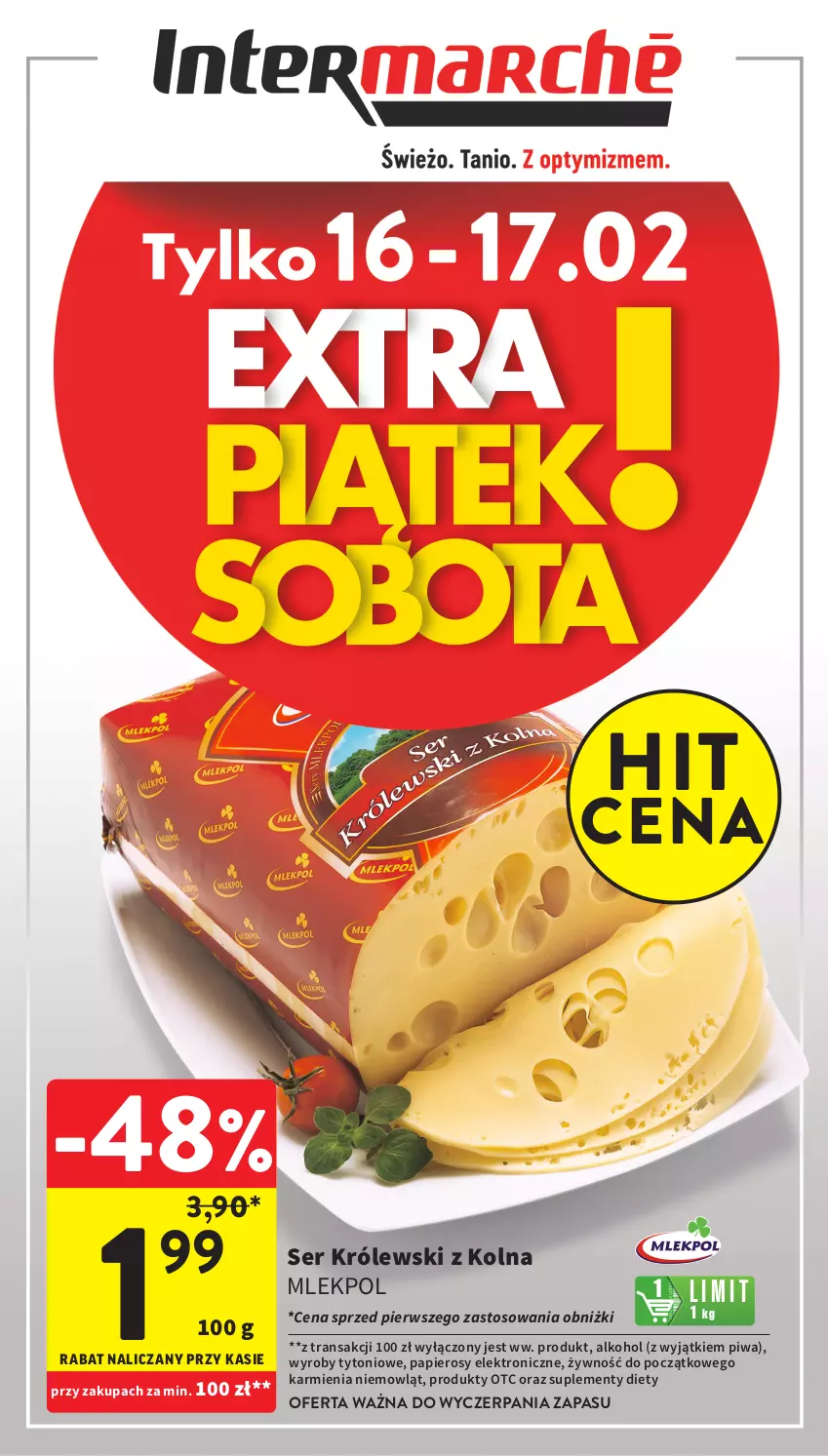 Gazetka promocyjna Intermarche - ważna 16.02 do 17.02.2024 - strona 2 - produkty: Karmi, Królewski, Papier, Piwa, Ser, Tran