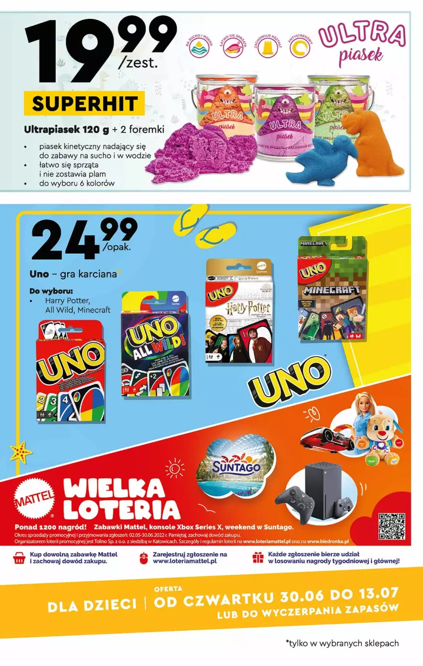 Gazetka promocyjna Biedronka - Okazje tygodnia - ważna 27.06 do 13.07.2022 - strona 27 - produkty: Foremki, Gra, Harry Potter, Mattel, Mięta, Minecraft, Piasek kinetyczny, Ser, Tago, Xbox