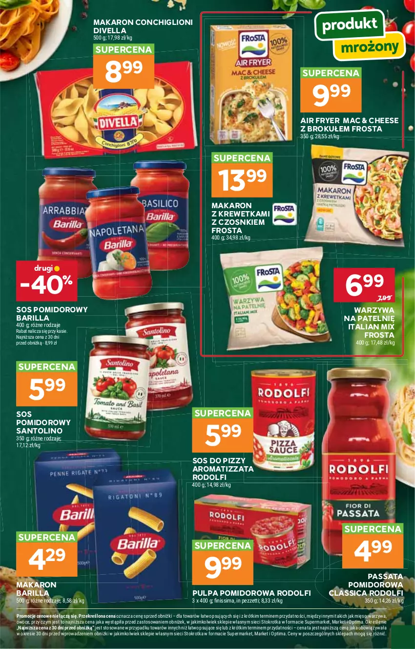 Gazetka promocyjna Stokrotka - Supermarket - ważna 29.10 do 04.11.2026 - strona 38 - produkty: Barilla, Frosta, Lion, Makaron, Mięso, Odol, Optima, Owoce, Pulpa pomidorowa, Sos, Sos do pizzy, Sos pomidorowy, Warzywa