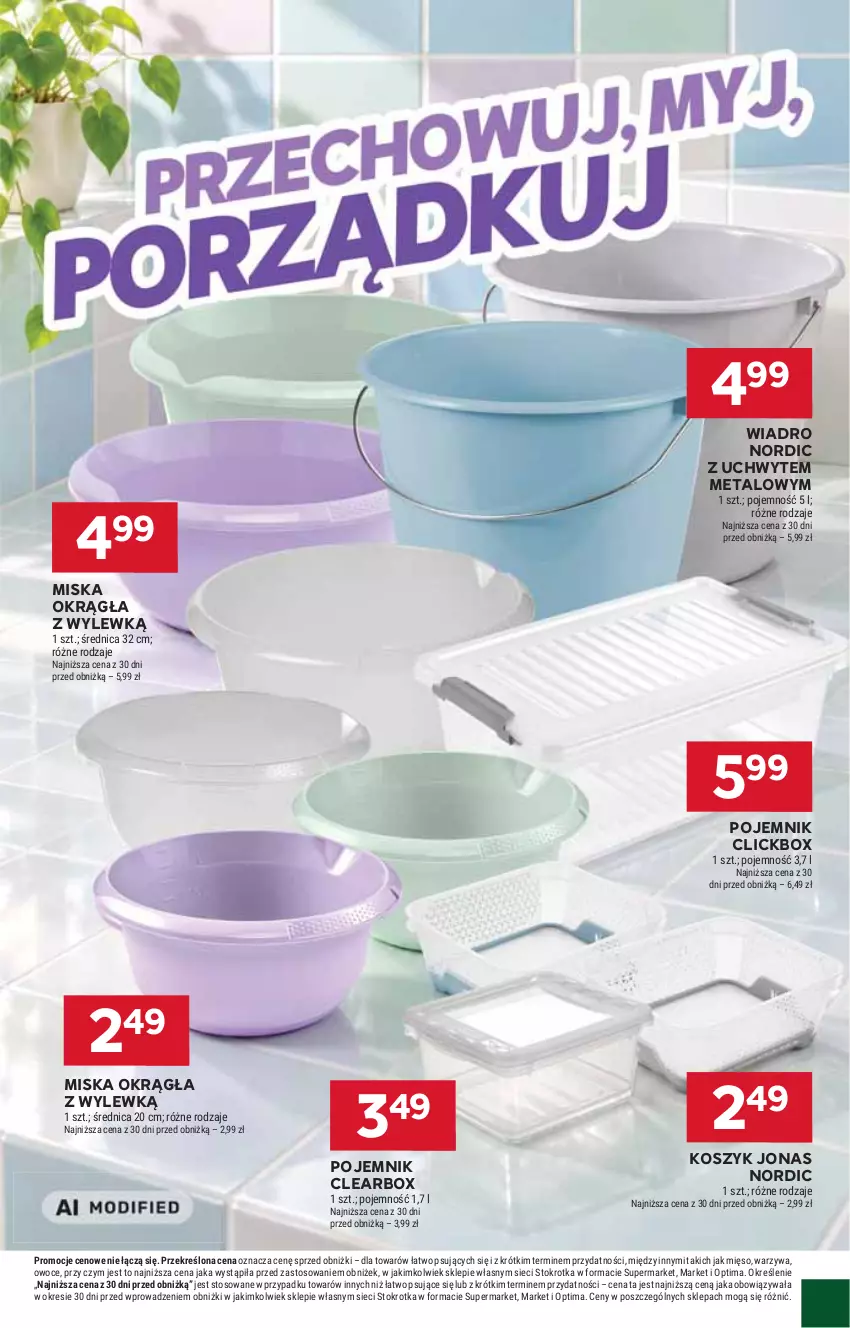 Gazetka promocyjna Stokrotka - Supermarket - ważna 29.10 do 04.11.2026 - strona 53 - produkty: Kosz, Mięso, Miska, Optima, Owoce, Pojemnik, Warzywa, Wiadro