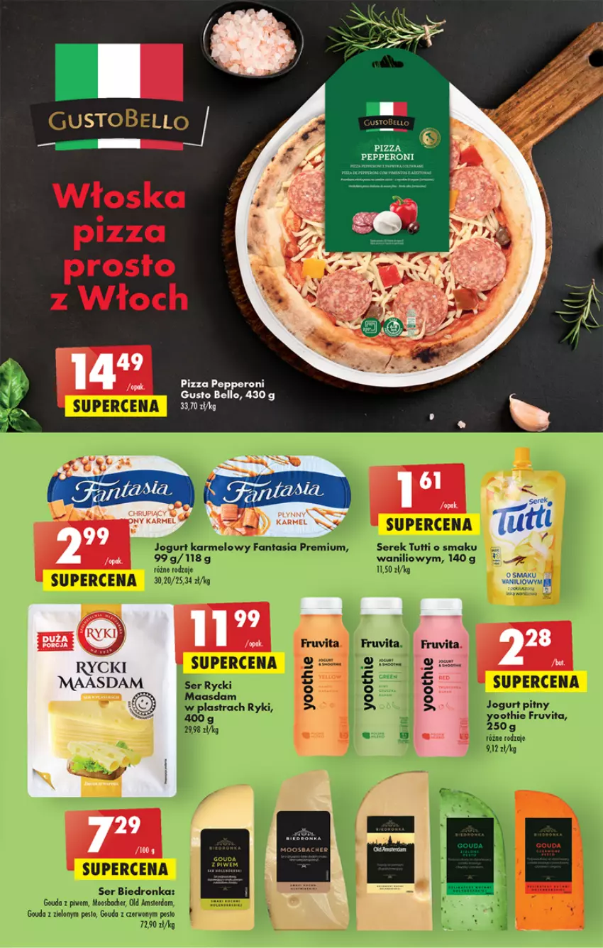 Gazetka promocyjna Biedronka - ważna 07.07 do 13.07.2022 - strona 45 - produkty: Bell, Fa, Fanta, Gouda, Jogurt, Jogurt pitny, Maasdam, Pesto, Pizza, Ser, Serek