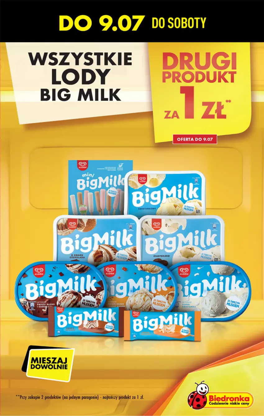 Gazetka promocyjna Biedronka - ważna 07.07 do 13.07.2022 - strona 9 - produkty: Big Milk, Lody