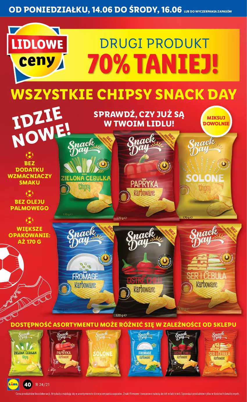 Gazetka promocyjna Lidl - GAZETKA - ważna 14.06 do 16.06.2021 - strona 40 - produkty: Chipsy, Olej