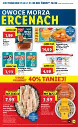 Gazetka promocyjna Lidl - GAZETKA - Gazetka - ważna od 16.06 do 16.06.2021 - strona 15 - produkty: Sos, Ryba po grecku, Ryba, Paluszki rybne, Dega, Owoce morza, Krewetki, Koreczki śledziowe, Owoce, Mintaj, Lazur, Lisner