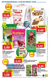 Gazetka promocyjna Lidl - GAZETKA - Gazetka - ważna od 16.06 do 16.06.2021 - strona 47 - produkty: Por, Wafelek, Raffaello, Czekolada mleczna, Czekolada, Mentos, Kinder, Fa