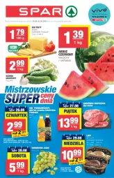 Gazetka promocyjna Spar - Eurospar - Gazetka - ważna od 31.08 do 31.08.2021 - strona 1 - produkty: Sok pomarańczowy, Sok, Ser, Por, Gry, Ogórek, Karkówka wieprzowa, Lody, Tymbark, Arbuz, Grunt, Nektar