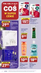Gazetka promocyjna Aldi - Pełny katalog - Gazetka - ważna od 26.11 do 26.11.2022 - strona 22 - produkty: Zestaw prezentowy, Elseve, Mus, Płyn do płukania jamy ustnej, Listerine, Dezodorant, Krem do rąk, Majtki, Perfum, Płyn do płukania, Solan, Szampon, Ziaja, Peeling, Pieluchomajtki, Olej
