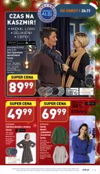 Gazetka promocyjna Aldi - Pełny katalog - Gazetka - ważna od 26.11 do 26.11.2022 - strona 35 - produkty: Sweter, Szal, Wełna, Sukienka, Fa
