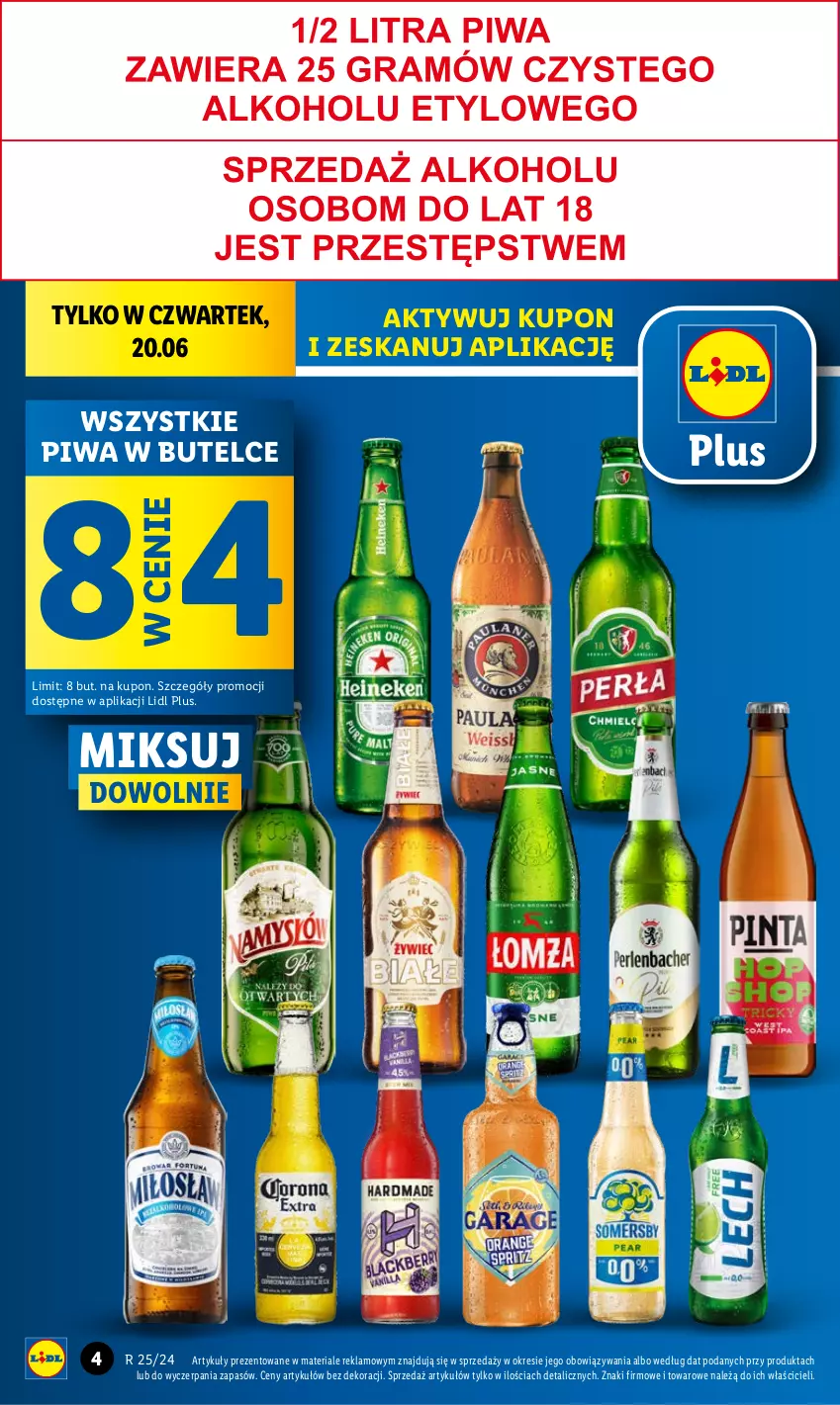 Gazetka promocyjna Lidl - GAZETKA - ważna 20.06 do 22.06.2024 - strona 4 - produkty: Piwa