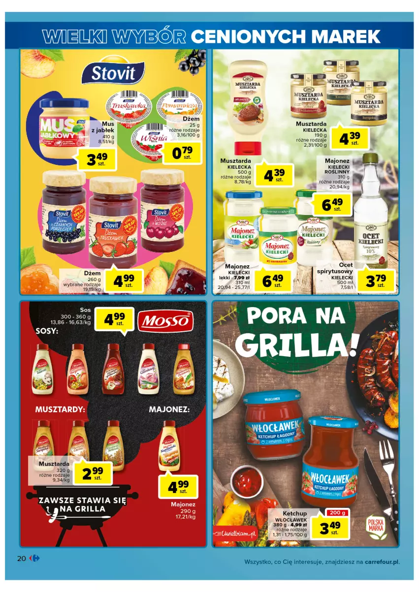 Gazetka promocyjna Carrefour - Gazetka Wielki wybór cenionych marek - ważna 31.05 do 11.06.2022 - strona 20 - produkty: Grill, Ketchup, LG, Majonez, Mus, Musztarda, Sos