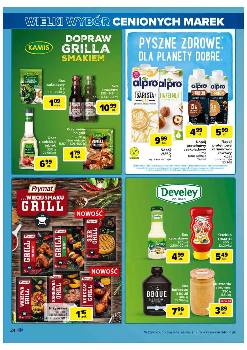Gazetka promocyjna Carrefour - Gazetka Wielki wybór cenionych marek - ważna 31.05 do 11.06.2022 - strona 24 - produkty: Alpro, Gin, Grill, Napój, Warzywa