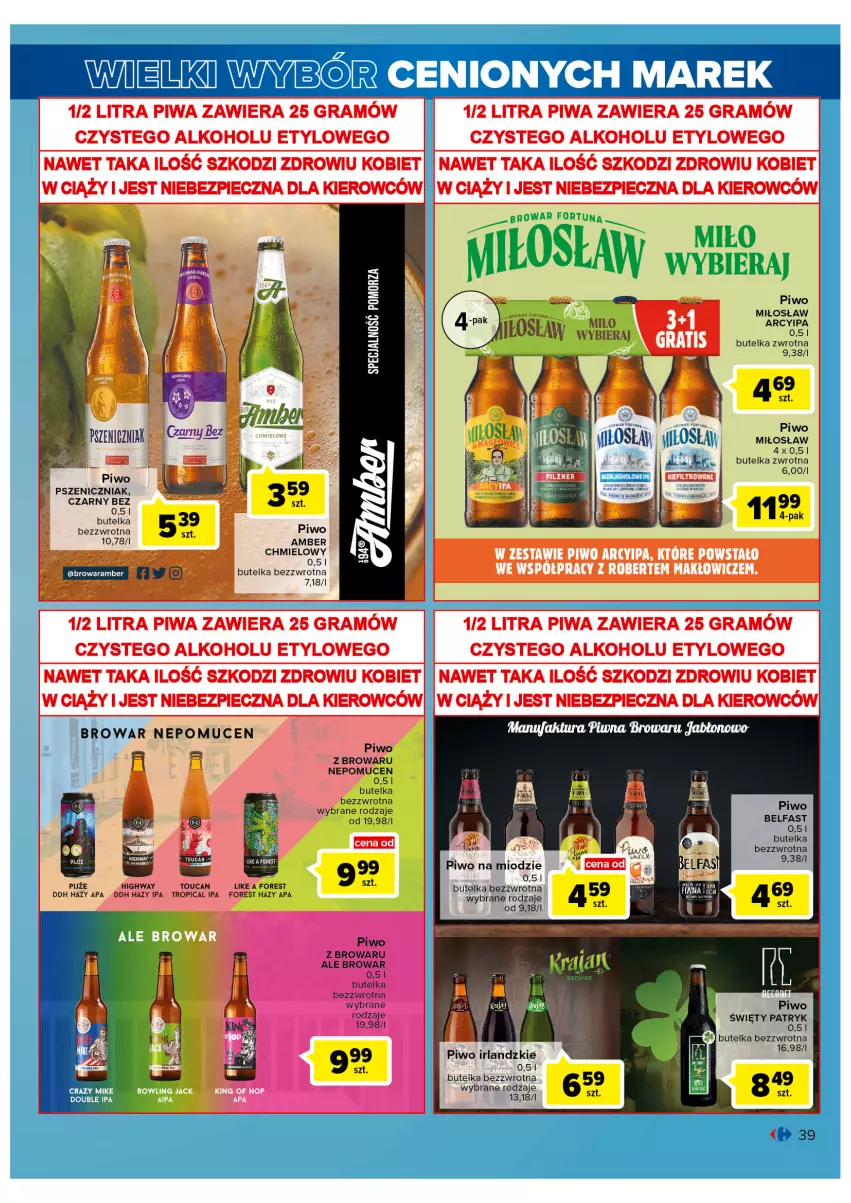 Gazetka promocyjna Carrefour - Gazetka Wielki wybór cenionych marek - ważna 31.05 do 11.06.2022 - strona 39 - produkty: Piwo, Tropical