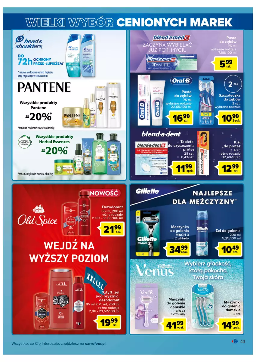 Gazetka promocyjna Carrefour - Gazetka Wielki wybór cenionych marek - ważna 31.05 do 11.06.2022 - strona 43 - produkty: Dezodorant, Klej, Pantene, Tablet