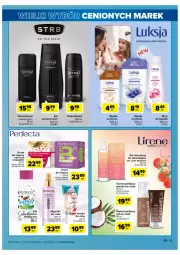 Gazetka promocyjna Carrefour - Gazetka Wielki wybór cenionych marek - Gazetka - ważna od 11.06 do 11.06.2022 - strona 45 - produkty: Makijaż, Krem do twarzy, Mydło w płynie, STP, Pur, Mop, Gin, Gra, Dezodorant, Perfecta, Mydło, Lirene, Maska, Luksja