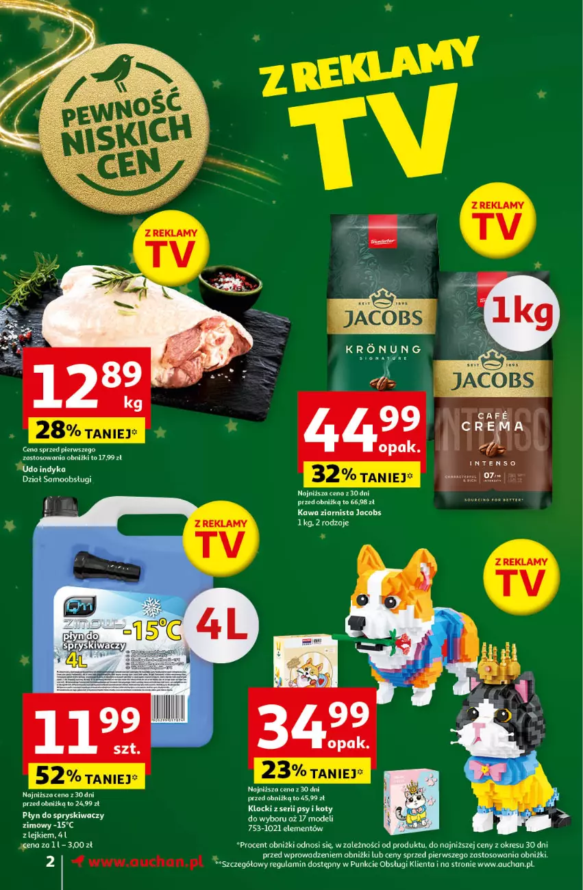 Gazetka promocyjna Auchan - Pewność Niskich Cen Supermarket - ważna 14.11 do 20.11.2024 - strona 2 - produkty: Jacobs, Kawa, Kawa ziarnista, Płyn do spryskiwaczy, Pur