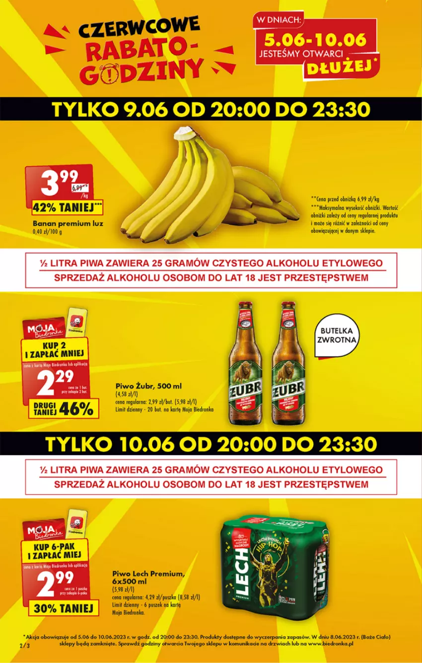 Gazetka promocyjna Biedronka - ważna 08.06 do 14.06.2023 - strona 2 - produkty: Drzwi, Lech Premium, Piwo, Sok