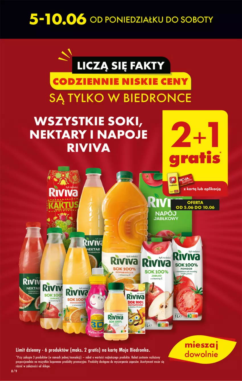 Gazetka promocyjna Biedronka - ważna 08.06 do 14.06.2023 - strona 8 - produkty: Gra, Napoje, Nektar, Por, Rama, Sok, Tran