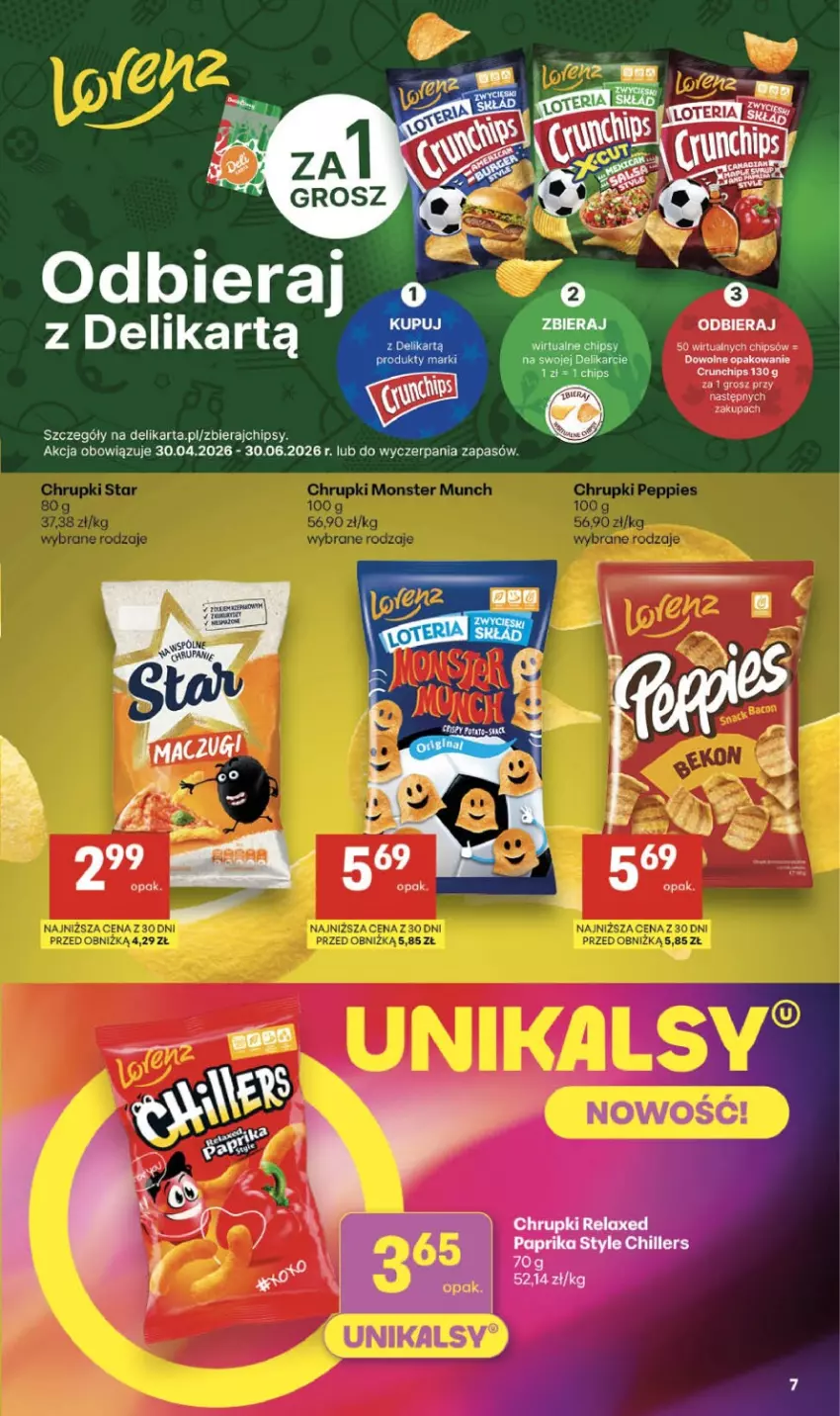 Gazetka promocyjna Delikatesy Centrum - Franczyza DC25 Czwartek - ważna 18.06 do 24.06.2026 - strona 7 - produkty: Chipsy, Crunchips