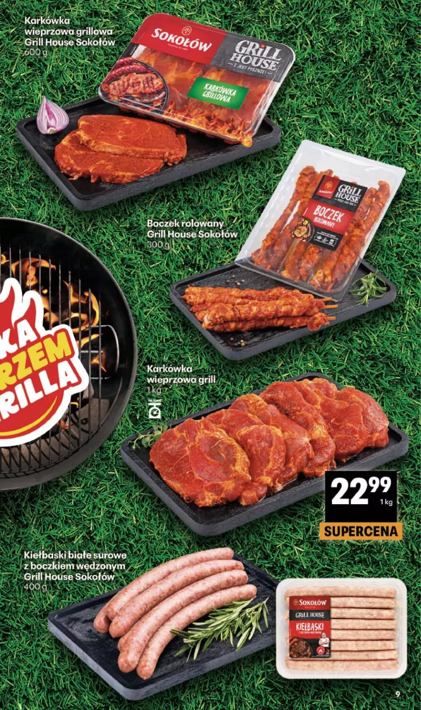 Gazetka promocyjna Delikatesy Centrum - Franczyza DC25 Czwartek - ważna 18.06 do 24.06.2026 - strona 9 - produkty: Boczek, Grill, Sok, Sokołów