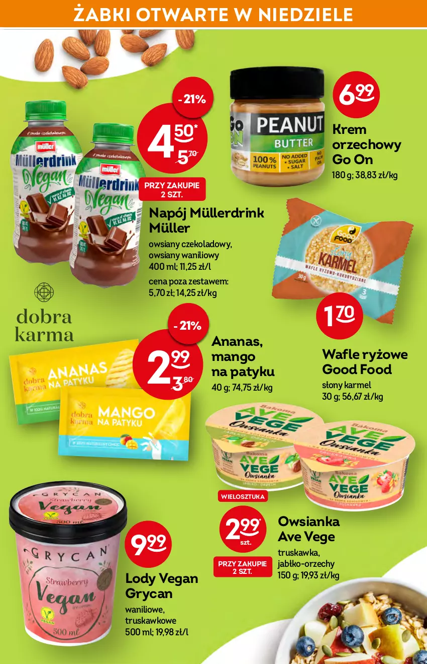 Gazetka promocyjna Żabka - ważna 09.03 do 15.03.2022 - strona 27 - produkty: Ananas, Eleo, Gry, Krem orzechowy, Lody, Mango, Müller, Napój, Owsianka, Ryż, Wafle