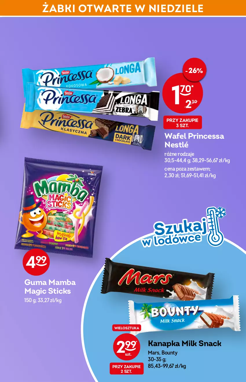 Gazetka promocyjna Żabka - ważna 09.03 do 15.03.2022 - strona 29 - produkty: Bounty, Eleo, Mamba, Mars, Nestlé, Princessa