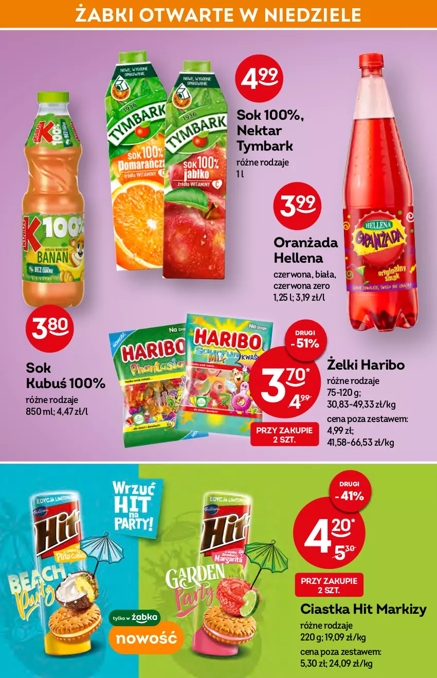 Gazetka promocyjna Żabka - ważna 09.03 do 15.03.2022 - strona 36 - produkty: Ciastka, Haribo, Hellena, Kubuś, Nektar, Oranżada, Sok, Tymbark