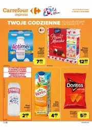 Gazetka promocyjna Carrefour - Gazetka Express - Gazetka - ważna od 31.10 do 31.10.2022 - strona 2 - produkty: Piwo, Sok, Danone, Jogurt, Actimel, Chrupki, Mleczko, Jogurt pitny, Nektar, Hortex